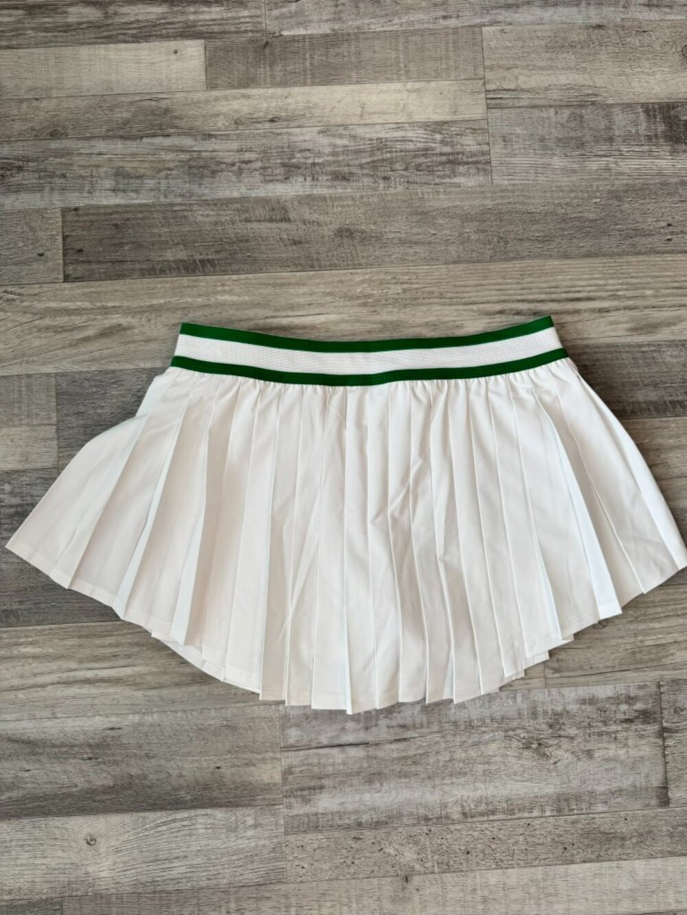 Avia NWT white pleated tennis skort green trim athletic size large B14 - Picture 7 of 10